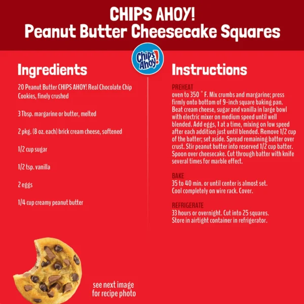 CHIPS AHOY! Chewy Chocolate Chip Cookies with Reese's Peanut Butter Cups, 9.5 oz - Hình ảnh 2