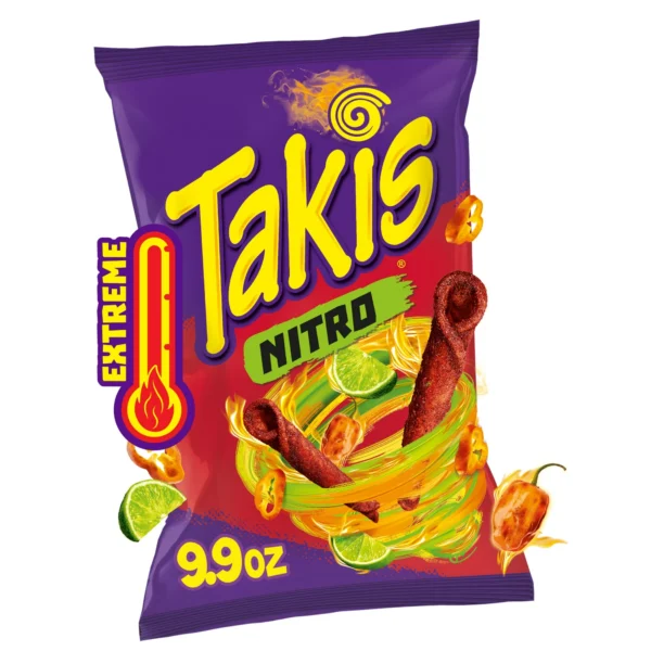 Takis Nitro 9.9 oz - Habanero & Lime Rolled Tortilla Chips - Hình ảnh 3