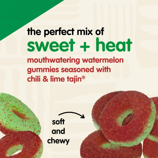 Snak Club Watermelon Rings, Tajin Chili & Lime Seasoned, Sweet And Spicy Gummy Candy - Hình ảnh 4