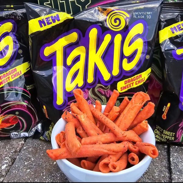 Takis Dragon Sweet Chili 9.9 oz - Spicy Sweet Chili Pepper Rolled Tortilla Chips - Hình ảnh 5