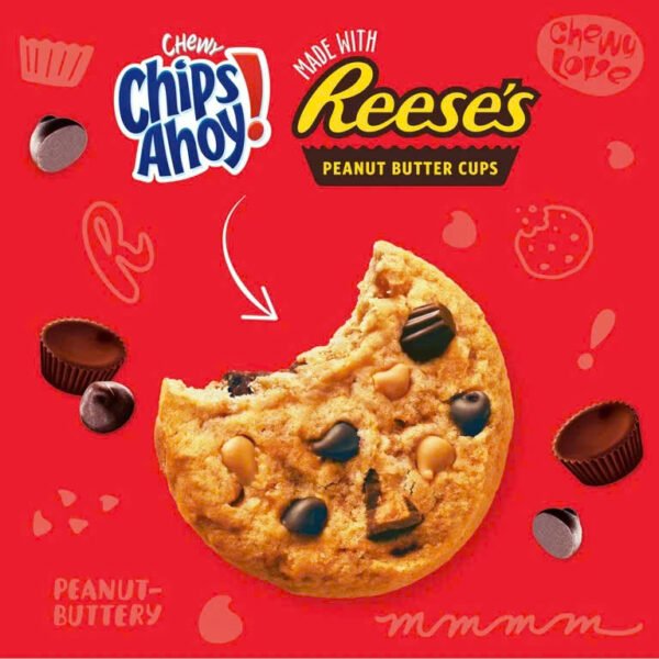 CHIPS AHOY! Chewy Chocolate Chip Cookies with Reese's Peanut Butter Cups, 9.5 oz - Hình ảnh 4