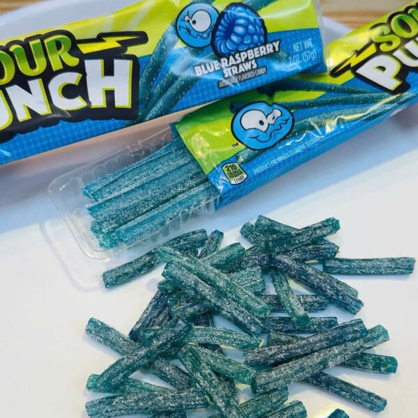 SOUR PUNCH Blue Raspberry Chewy Candy 2 oz