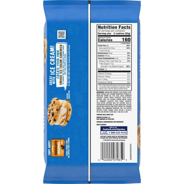 CHIPS AHOY! Crunchy Chocolate Caramel Chocolate Chip Cookies, Family Size, 13.88 oz - Hình ảnh 6