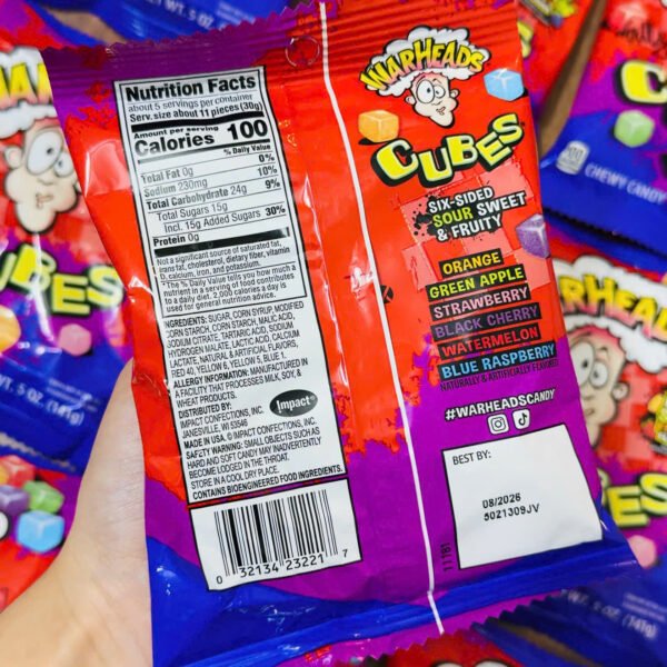 Warheads Chewy Cubes 4.0 OZ - Hình ảnh 2