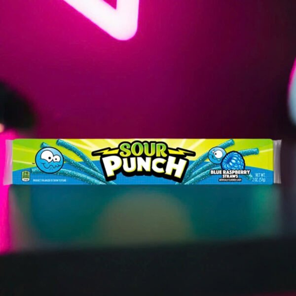 SOUR PUNCH Blue Raspberry Chewy Candy 57G - Hình ảnh 6