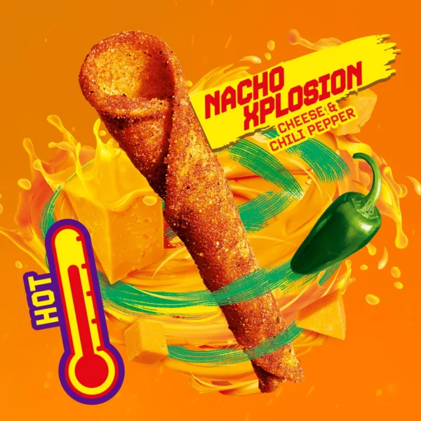 Takis Nacho Xplosion 9.9 oz S- Cheese and Chili Pepper Rolled Tortilla Chips - Hình ảnh 2