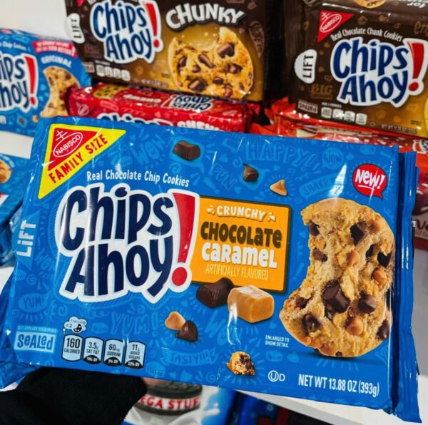 CHIPS AHOY! Crunchy Chocolate Caramel Chocolate Chip Cookies, Family Size, 13.88 oz