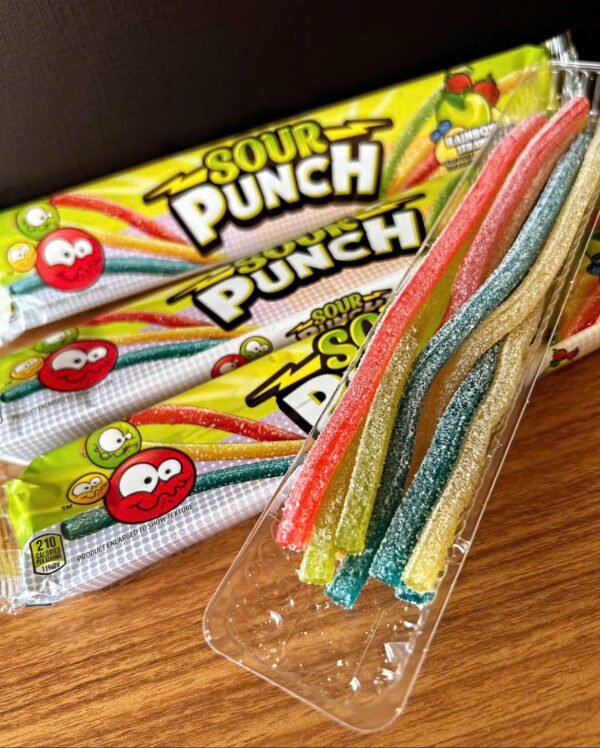Sour Punch Rainbow Straws Chewy Candy 57G - Hình ảnh 2