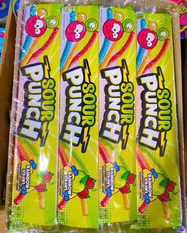 Sour Punch Rainbow Straws Chewy Candy 57G - Hình ảnh 5