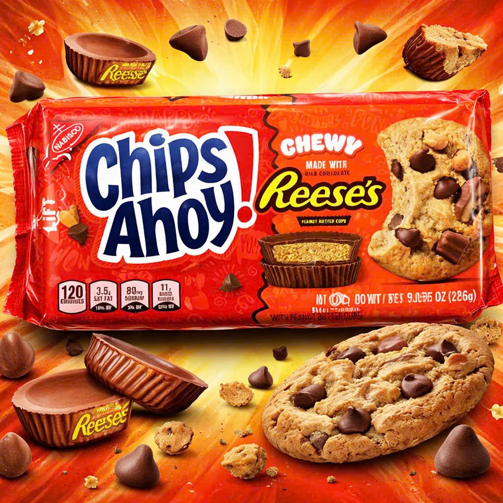 CHIPS AHOY! Chewy Chocolate Chip Cookies With Reese'S Peanut Butter Cups 9.5 oz